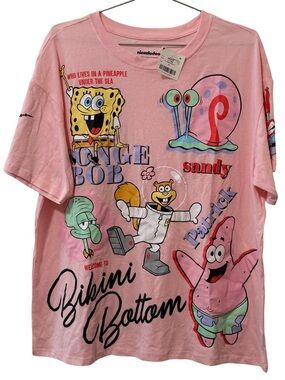 Nickelodeon SpongeBob Pink Graphic T-Shirt